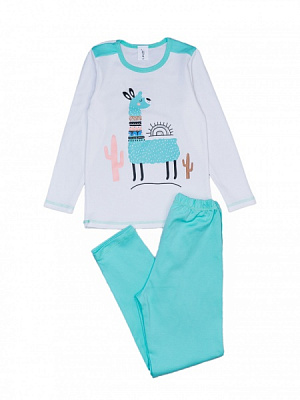 Пижама для девочек для девочек Luna Kids Лама р.152-158 ментол 0030 