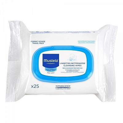Дитячі вологі серветки Mustela для обличчя 25 шт.