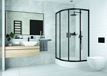 Душевая кабина Deante Funkia полукруглая стеклянная 90x90x185 см