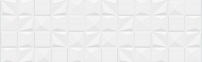 Плитка InterCerama Campo білий рельєф 2580 199 061/P 25х80