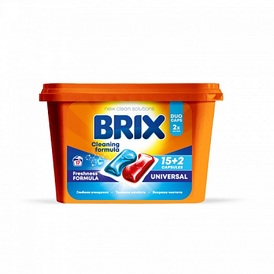Капсулы для машинной стирки BRIX Universal 17 шт. 