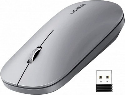 Мышка беспроводная UGREEN MU001 Portable Wireless Mouse gray (90373) 