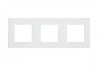 Рамка тримісна Efapel Quadro універсальна білий 45930 TBR