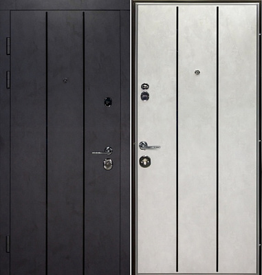 Дверь входная Булат Гарант 535 бетон антрацит 2050x950 мм левая