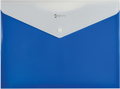 Папка-конверт А4 непрозора на кнопці Смуга синя Optima O31315-02