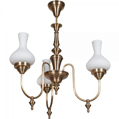 Люстра підвісна Фабрика Світла НСБ 27-3х60-131 Легенда 3x60 Вт E27 латунь