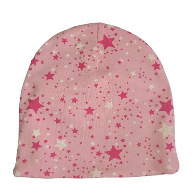 Шапочка детская для девочки Роза Звезды 200442 р.52-54 розовый 