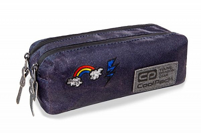 Пенал на 2 замки Edge Sparkling Badges B69086 CoolPack джинс