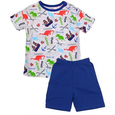 Пижама детская для мальчика Татошка 0113201прт р.104 серый с рисунком 