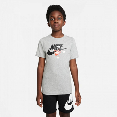 Футболка Nike B NSW TEE FUTURA BOXY SP22 DO1806-063 р.XL сірий