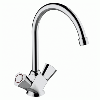 Смеситель для кухни Bravat Duo F7133186CP