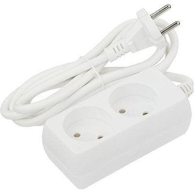 Удлинитель UP! (Underprice) без заземления 2 гн. белый 3 м H02-CT6-3m 