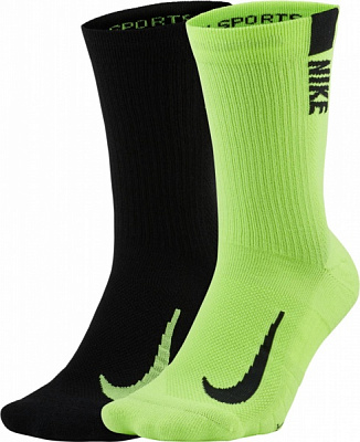 Носки Nike Nike Multiplier SX7557-903 р.S черно-зеленый