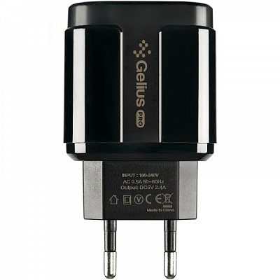 Зарядное устройство Gelius Pro Avangard GP-HC06 2USB 2.4A / кабель MicroUSB Black (2099900755880) 