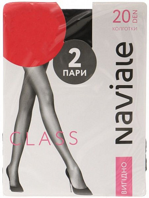 Колготки NAVIALE 1002 CLASS 2 пары 20 den nero р. 2 чорний