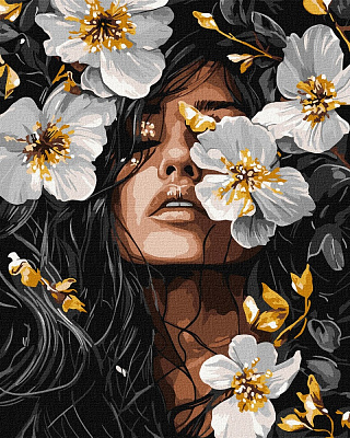 Картина за номерами Пелюсткова музика з фарбами металік extra ©victoria_art Ideyka