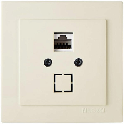Розетка компьютерная Nilson Touran CAT5 кремовый 24121044