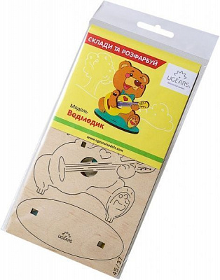 Раскраска UGEARS Медвежонок