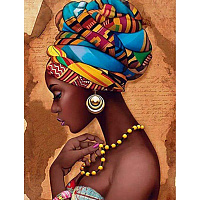Картина стразами Африканская красота 40x50 см на подрамнике 954092 Santi 