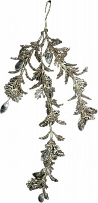 Декорация новогодняя Ветка-подвеска с кристаликами 35 см EPI-LH1070H8 