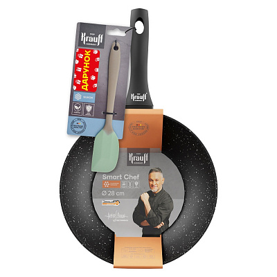 Сковорода wok Krauff 28 см + лопатка кулінарна 25-45-192