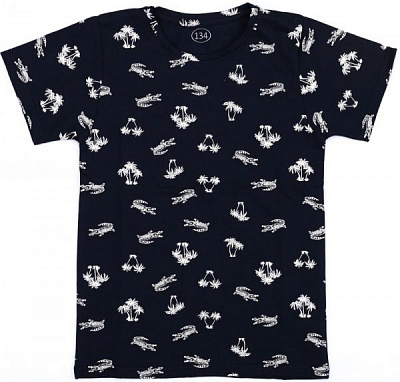 Футболка для хлопчиків Фламінго р.134 темно-синій 864-124