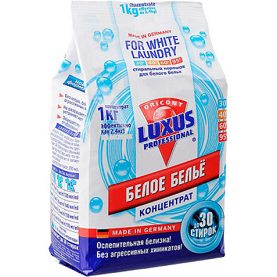 Стиральный порошок для машинной и ручной стирки Luxus Professional для белого белья 1 кг