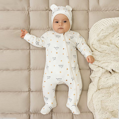 Комбинезон унисекс Blanka Звездочка р.56-62 бежевый 110866