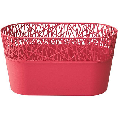Кашпо пластикове Prosperplast City овальний 2,5л малиновий (78994-207)