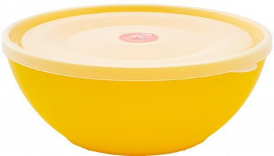 Миска с крышкой Мульти 800 мл желтый Алеана