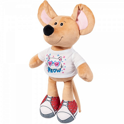 М'яка іграшка Stip Мишеня в кедах 35 см бежевий