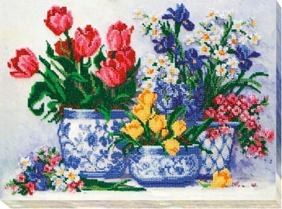 Набір для вишивання бісером на натуральному художньому холсті Запашний хоровод АВ-470 Абрис Арт