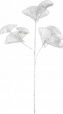 Веточка декоративная 73 см серебрянная YZA000510