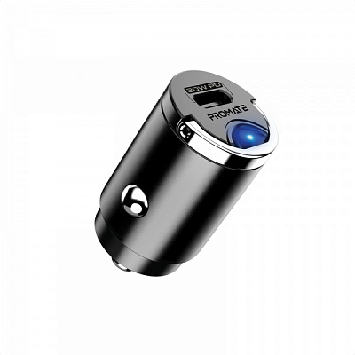 Автомобільний зарядний пристрій Promate Bullet-PD20 Вт USB-C Black