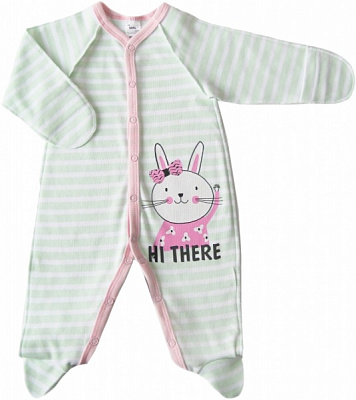 Комбінезон для дівчинки Smil смужка р.56 ментоловий 108613