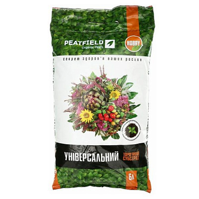Субстрат торфяной PEATFIELD универсальный 6 л