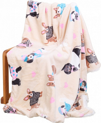 Плед Lotus Собачки 100x120 см айворі 21kf-06