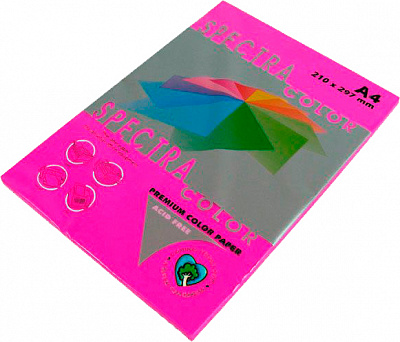 Бумага цветная Crystal A4 80 г/м Neon Red 350 малиновый