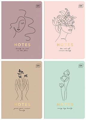 Тетрадь школьная А5 60 стр. клетка Stylove в ассортименте InterDRUK