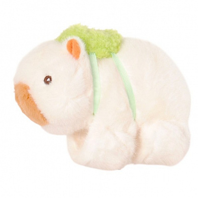 Мягкая игрушка-браслет Stip Капибара 15 см белый молочный