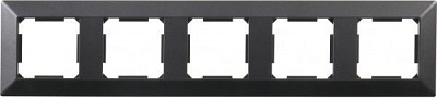 Рамка HausMark Alta 5-на горизонтальна чорний SNG-FRP,SQ20G5-BK