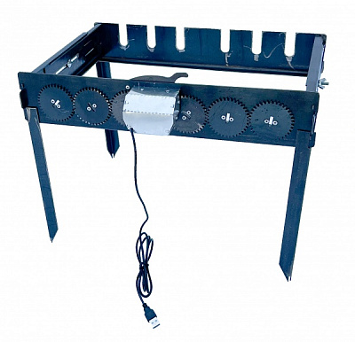 Мангал-барбекю BORO з автоматичною шашличнецею на 6 шампурів