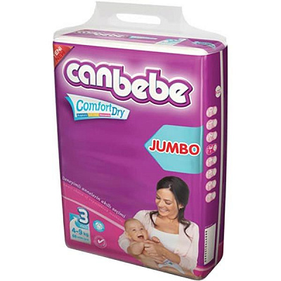 Подгузники CanBebe Comfort Dry Jumbo 3 4-9 кг 62 шт
