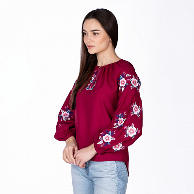 Вышиванка Эдельвика р. S бордовый 377-24/00