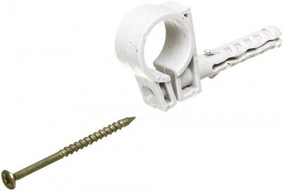 Обойма для труб Україна (ТОВ Відеодом) D 18-20 мм з ударним шурупом (10 шт.)