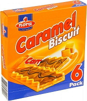 Печиво Nora Caramel з шоколадом і карамеллю 150 г (8717185470017) 