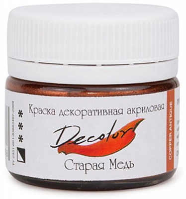 Акрил для декора Медь Старая 20 мл Деколор ТАИР