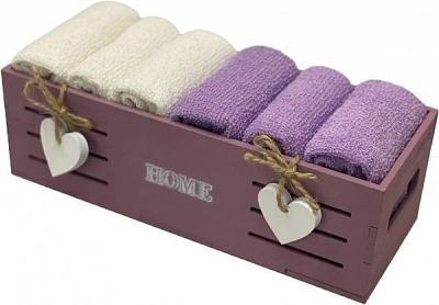 Набор полотен в коробочці HOME pink 6 шт. 30x30 см