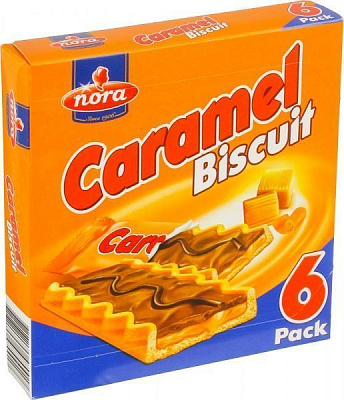 Печенье Nora Caramel с шоколадом и карамелью 150 г (8717185470017) 