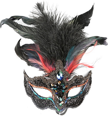 Маска карнавальна Dalian Everglory 18х30 см чорний